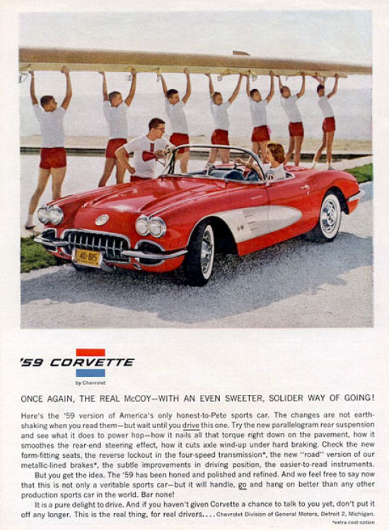 1959 Chevrolet Corvette Advertising